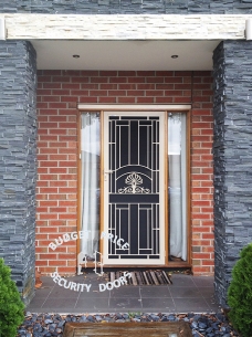 Flower Security Door With Side Panels