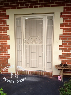 Flower Security Door With Two Panels
