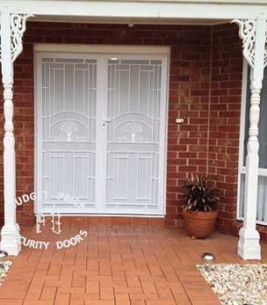 Flower Security Double Doors