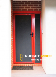 Red Color Xview Security Door Installation Melbourne
